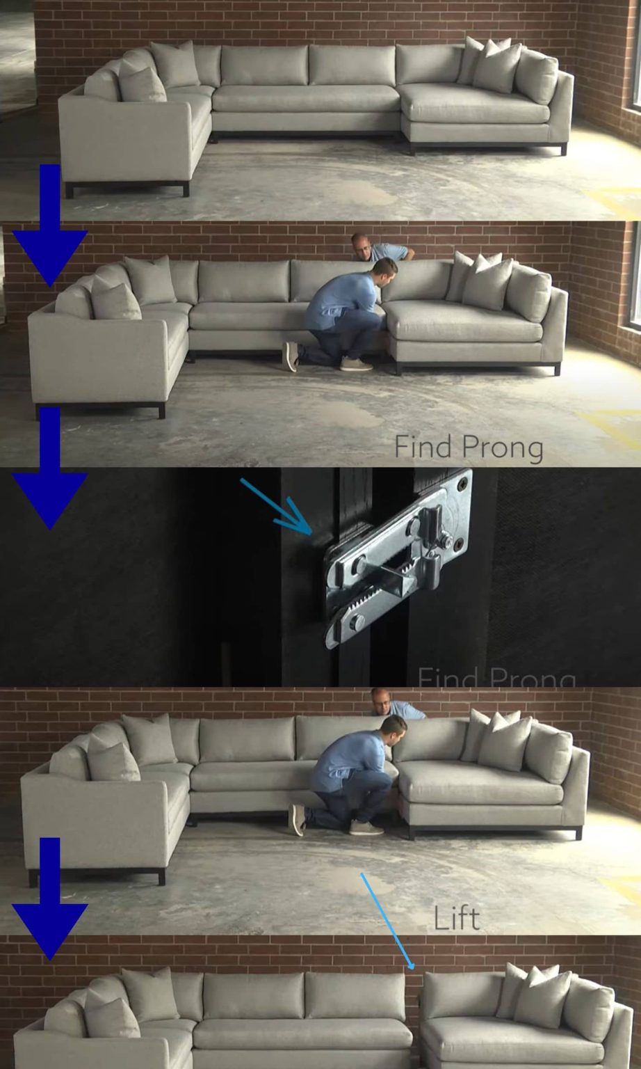 How To Disconnect A Sectional Sofa With Pins